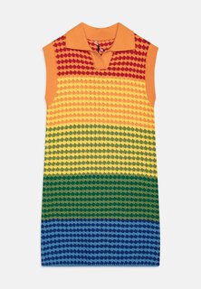 Вязаное платье N°21, разноцветная радуга
