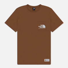 Мужская футболка The North Face Berkeley California Pocket, цвет коричневый, размер M