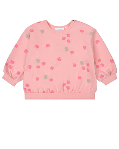 Розовый свитшот с принтом &quot;яблоки&quot; Sanetta Kidswear