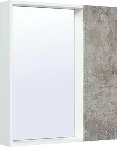 Зеркальный шкаф 65x75 см серый бетон/белый L/R Runo Манхэттен 00-00001016 РУНО