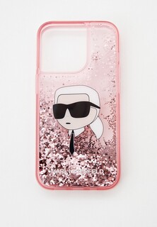 Чехол для iPhone Karl Lagerfeld 14 Pro, с жидкими блестками