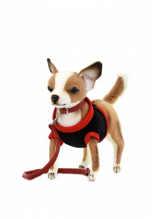 Игрушка мягкая Hansa Собака чихуахуа, в черной футболке, 24 см