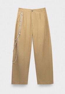 Брюки Darkpark phebe - crystal chain adorned wide-leg pants beige