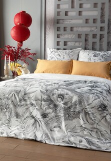 Постельное белье Семейное Cozy Home White Dragons