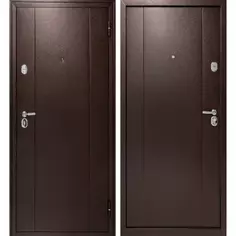 Дверь входная металлическая Форпост 74 95x205 см правая антик коричневый