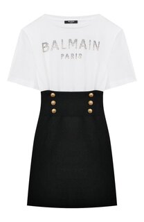 Хлопковое платье Balmain