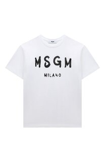 Хлопковая футболка MSGM kids