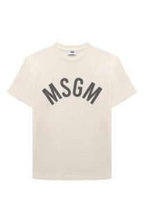 Хлопковая футболка MSGM kids