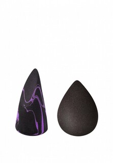 Набор спонжей для макияжа Limoni "Makeup Sponge" Black Purple + "Blender Makeup Sponge" Black