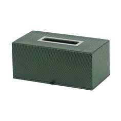 Коробка для салфеток Glasar зеленая 27х14х11 см ГЛАСАР