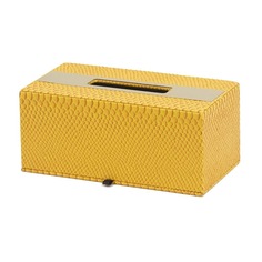 Коробка для салфеток Glasar желтая 27х14х11 см ГЛАСАР