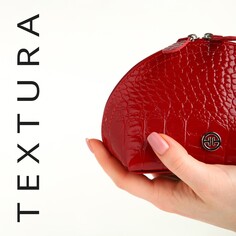 Косметичка на молнии textura, цвет красный