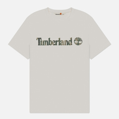 Мужская футболка Timberland Kennebec River Camo Linear Logo, цвет белый, размер XXL