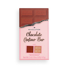 I HEART REVOLUTION Палетка для контурирования: бронзер и хайлайтер CHOCOLATE CONTOUR BAR