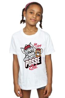 Хлопковая футболка Posse Cat Tom &amp; Jerry, белый