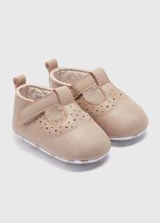 Туфли Baby Taupe Brogue T Bar на мягкой подошве (для новорожденных до 18 мес.), мультиколор NO Brand