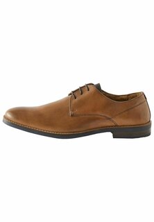 Элегантные туфли на шнуровке Leather Derby Shoes Next, цвет tan brown