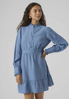 Платье-рубашка Vmcia Kurzes Vero Moda, цвет coronet blue