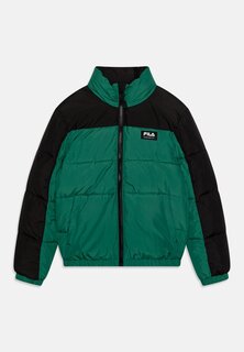 Зимняя куртка Thalwenden Teens Blocked Puff Unisex Fila, цвет verdant green/black