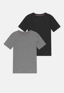 Базовая футболка Tee 2 Pack Tommy Hilfiger, цвет medium grey heather/black