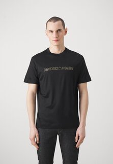 Футболка с принтом Emporio Armani, черная