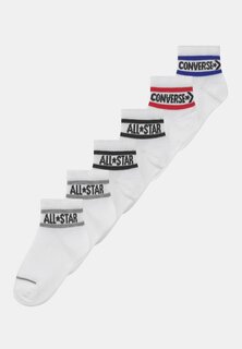 Носки Wordmark Ankle Unisex, 6 Пакетов Converse, белый