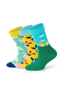 Носки 3-Pack Eastern Bunny-What Came First-Chicken Happy Socks, мультиколор