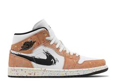 Кроссовки Air Jordan Air Jordan 1 Mid Se &apos;Brushstroke Paint Splatter&apos;, белый