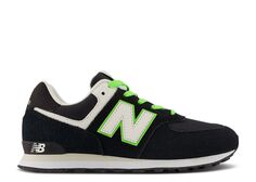 Кроссовки New Balance 574 Big Kid &apos;Black Coloro Green&apos;, черный