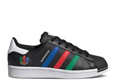 Кроссовки adidas Superstar J &apos;Colorful Stripes - Core Black&apos;, черный