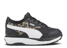 Кроссовки Puma Cruise Rider Infant &apos;Summer Roar - Black Pale Khaki Leopard&apos;, черный