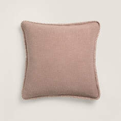 Чехол на подушку Zara Home Textured Waffle-Knit, розовый
