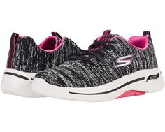 Кроссовки SKECHERS Performance Go Walk Arch Fit Glee, цвет Black/Hot Pink