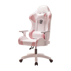 Игровое кресло Yipinhui DJ-06, 4 Gen, нейлон, белый/розовый