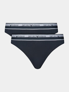 Комплект из 2 бразильских женских трусов Emporio Armani Underwear, синий