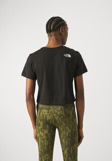 Футболка с принтом CROPPED EASY TEE The North Face, цвет black