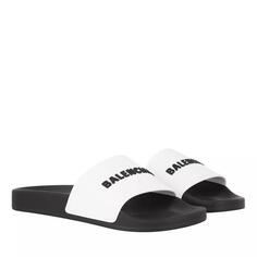 Сандалии slide sandals white Balenciaga, черный