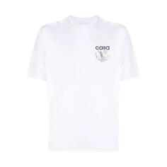Футболка t-shirt mit grafischem print white white Casablanca, мультиколор