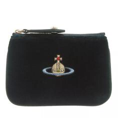 Кошелек embroidered orb coin purse Vivienne Westwood, зеленый