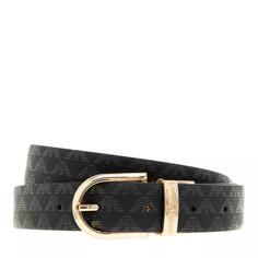 Ремень eagle belt similnappa black/black/ecru Emporio Armani, черный