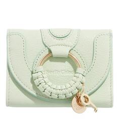 Кошелек hana compact wallet leather pastel See By Chloé, зеленый