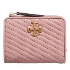 Кошелек kira moto quilt bi-fold wallet pink Tory Burch, розовый