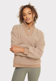 Флисовый свитер QUARTER-ZIP Chelsea Peers, цвет brown