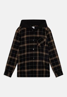 Рубашка HOOD CHECKED Lindex, цвет black