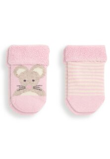 Носки 2-PACK MOUSE JoJo Maman Bébé, цвет pink