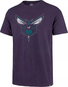Мужская брендовая футболка Charlotte Hornets фиолетового цвета &apos;47 Grit Scrum 47