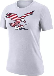 Женская футболка для софтбола Nike American Eagle Swoosh, белый
