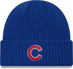 Синяя вязаная мужская шляпа New Era Chicago Cubs Prime