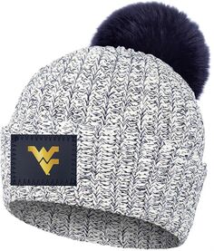 Серая вязаная шапка с помпоном Love Your Melon West Virginia Mountaineers