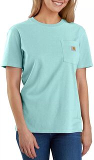 Женская футболка Carhartt WK87 с карманами для спецодежды из нержавеющей стали